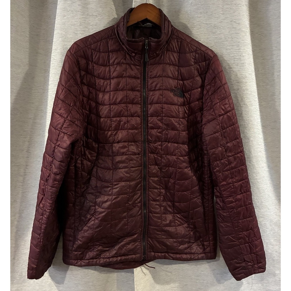 North Face Jacket Mens‎ Medium Red Thermoball Puffer Quilted Insulated Packable